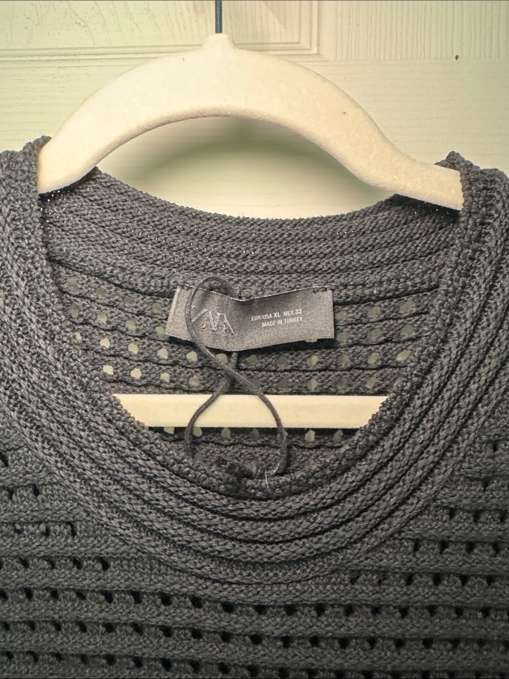 Zara Black Crochet Fringe Tank Top - Picture 2 of 5